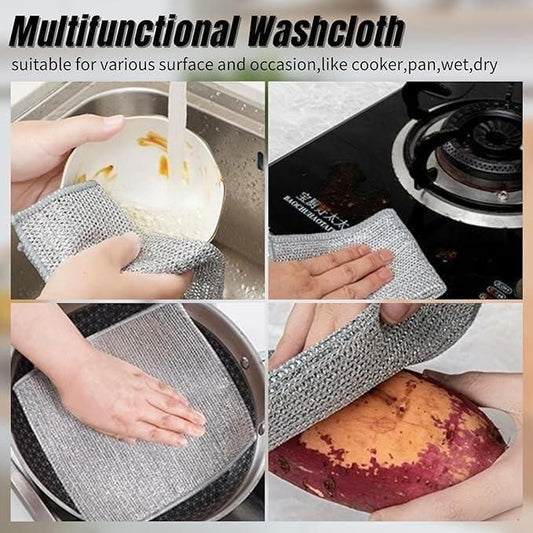 Multifunctional Non-scratch 10 Wire Dishcloth   (50% Discount + COD)